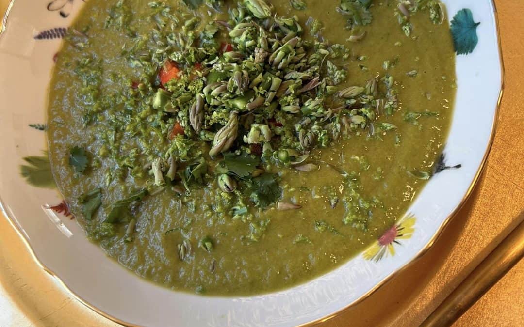 Chilled Asparagus Soup with Cilantro and Lime